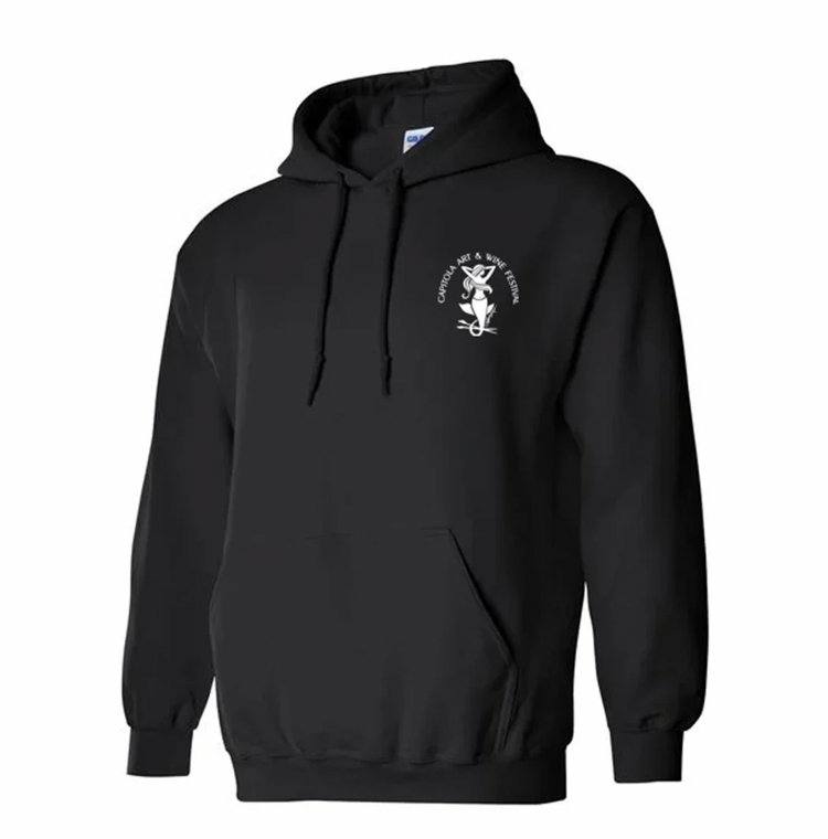 Capitola Art and Wine Festival Mermaid Hoodie Black
