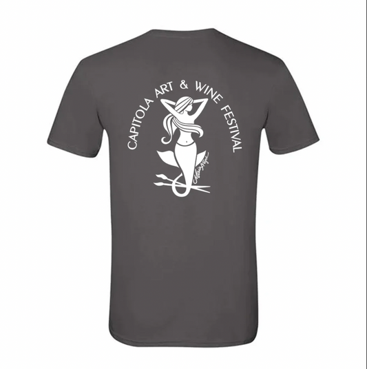 Capitola Art and Wine Festival Mermaid Tee Shirt Grey
