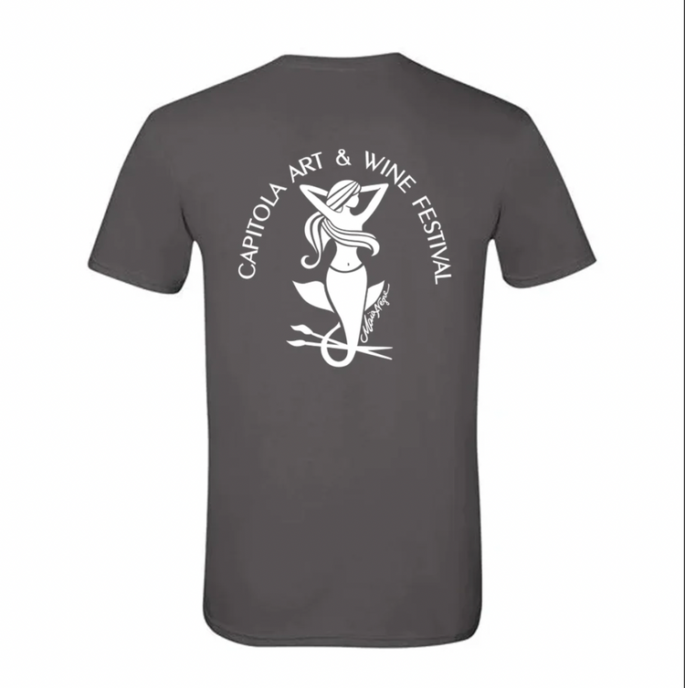 Capitola Art and Wine Festival Mermaid Tee Shirt Grey