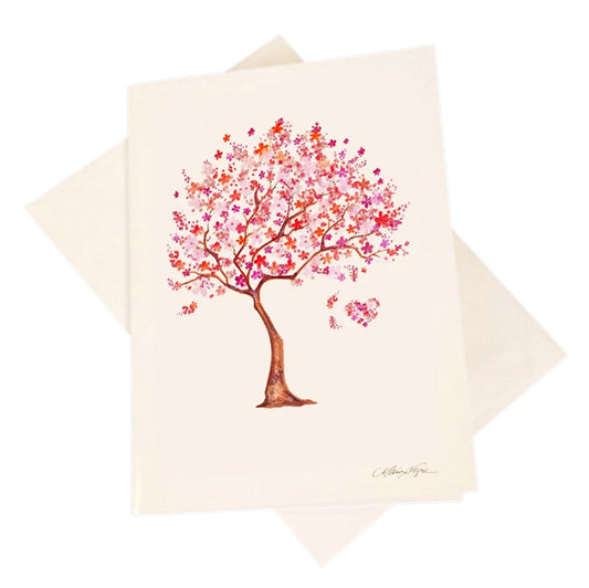 Cherry Blossom 5-Pack Greeting Card Set