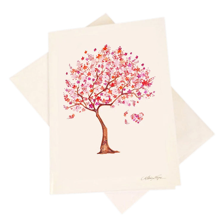 Cherry Blossom 5-Pack Greeting Card Set