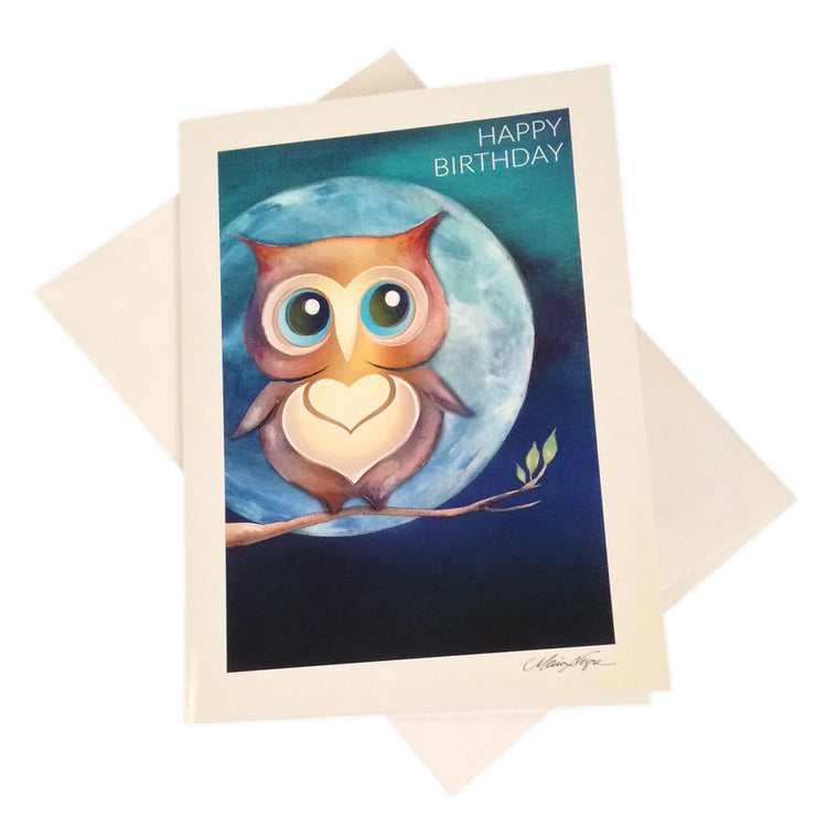 Happy Birthday Owl 5-Pack Greeting Card Set