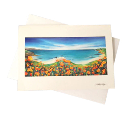 Santa Cruz Poppies and Surf 5-Pack Greeting Card Set