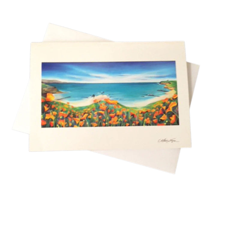 Santa Cruz Poppies and Surf 5-Pack Greeting Card Set