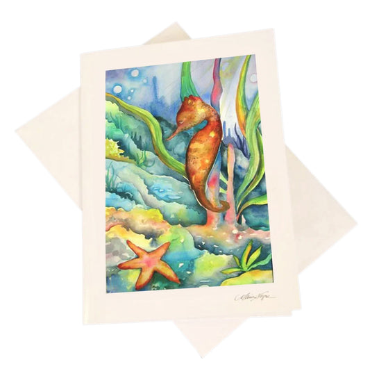 Seahorse 5-Pack Greeting Card Set