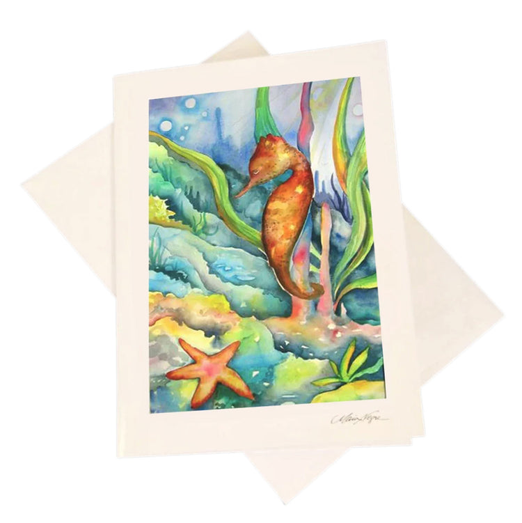 Seahorse 5-Pack Greeting Card Set