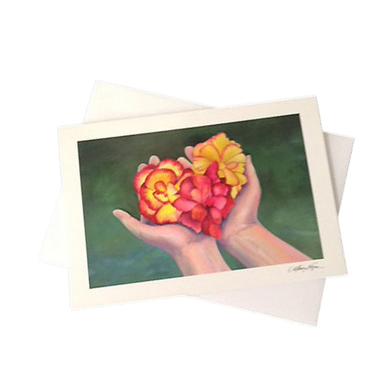 Thank You Begonias 5-Pack Greeting Card Set