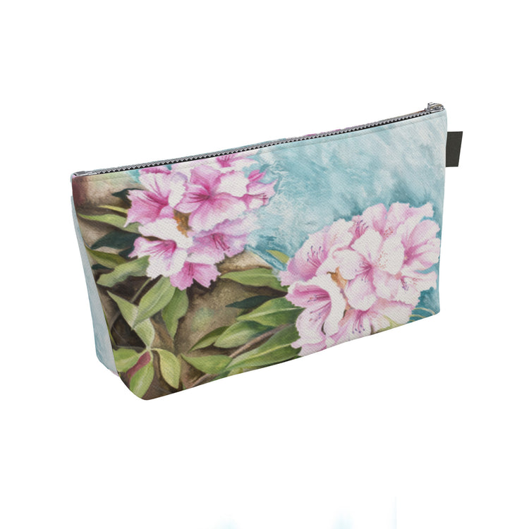 Pink Rhododendron Makeup Bag
