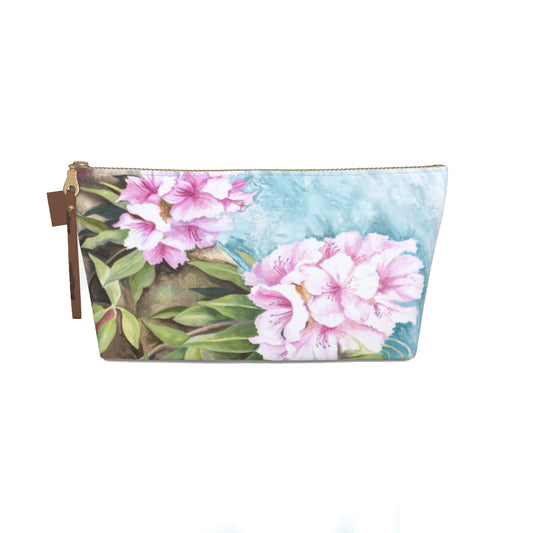 Pink Rhododendron Makeup Bag