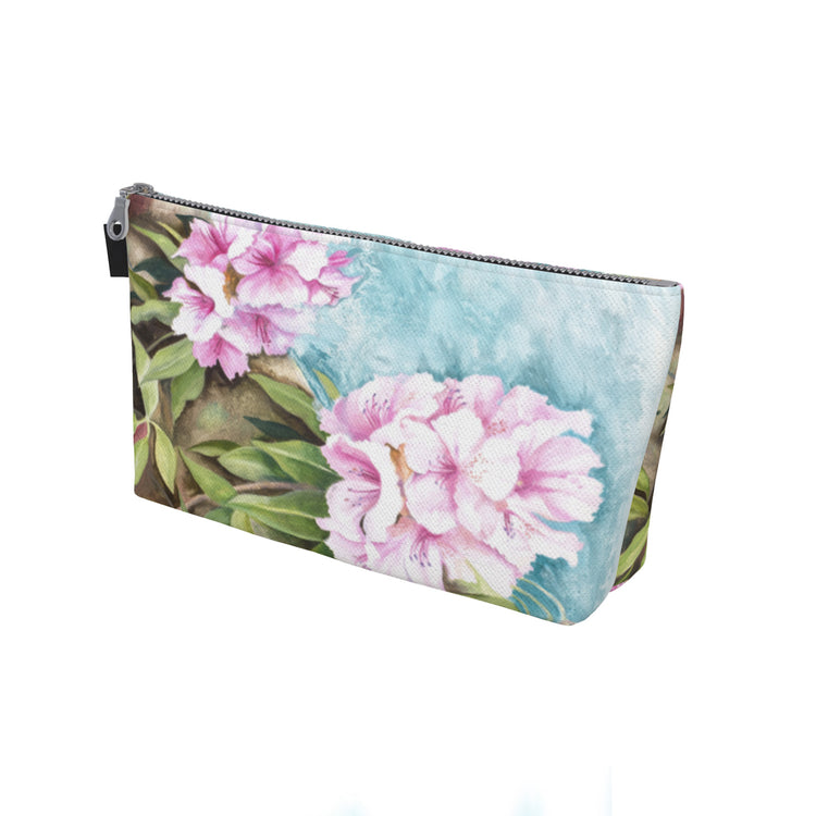 Pink Rhododendron Makeup Bag